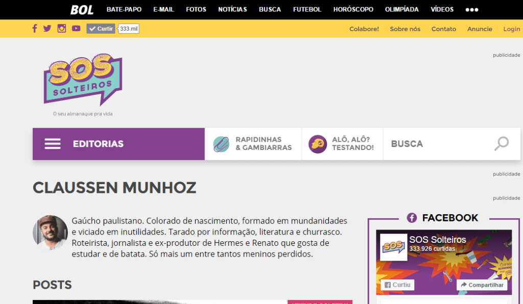 Jornalismo – Matérias para o&nbsp;Uol